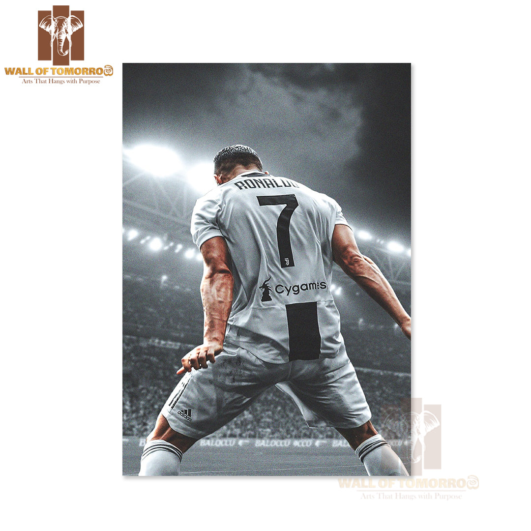 Famous Soccer Player Dribbles the Ball on the Field High Quality Unframed Poster Print & Waterproof Poster Print Wall Décor