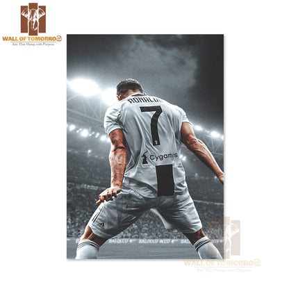 Famous Soccer Player Dribbles the Ball on the Field High Quality Unframed Poster Print & Waterproof Poster Print Wall Décor