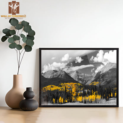 Golden Tree Leaves of a Fall Aspen Forest High Quality Unframed Poster Print & Waterproof Poster Print Wall Décor
