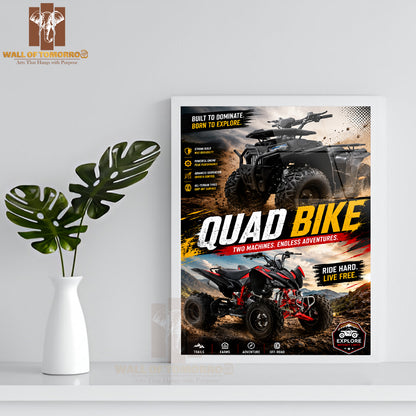 Quad Bike High Quality Glass Frame Wall Décors in Sri Lanka