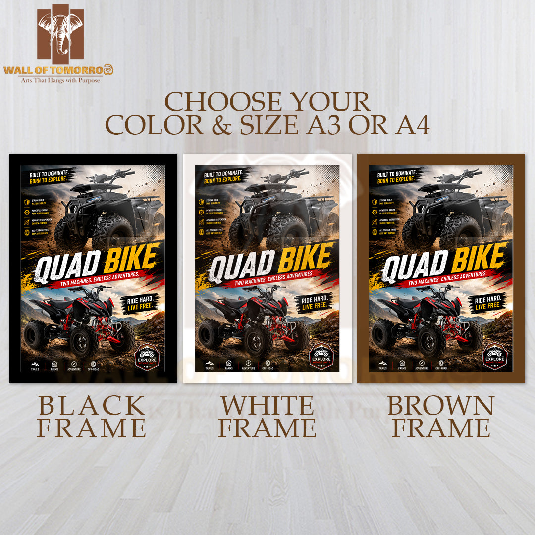 Quad Bike High Quality Glass Frame Wall Décors in Sri Lanka