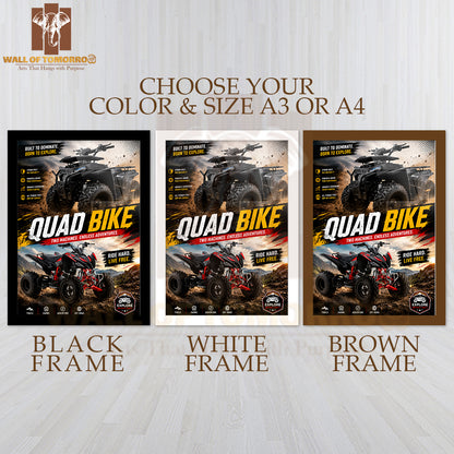 Quad Bike High Quality Glass Frame Wall Décors in Sri Lanka