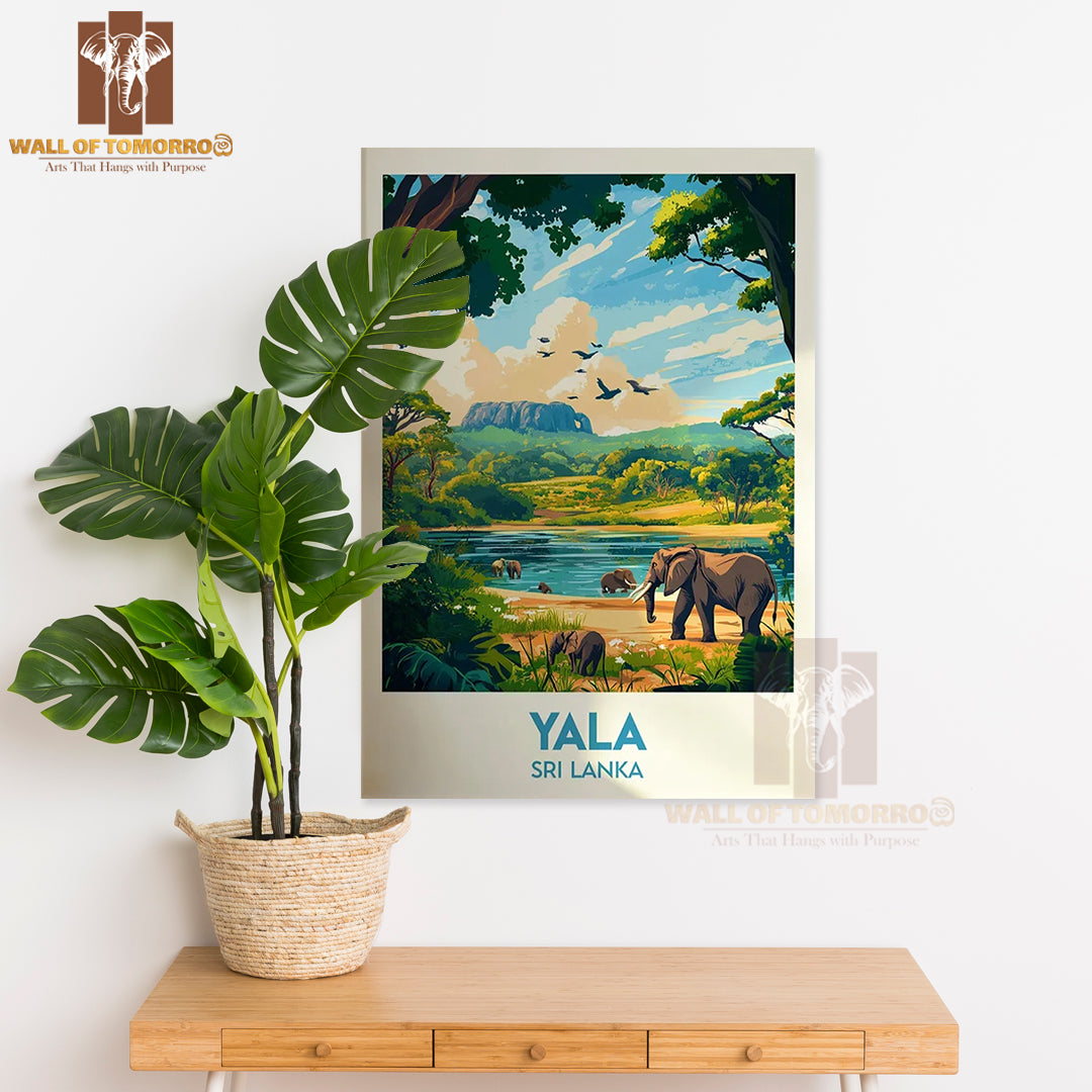 Yala National Park Poster - Sri Lanka Travel Travel High Quality Unframed Poster Print & Waterproof Poster Print Wall Décor
