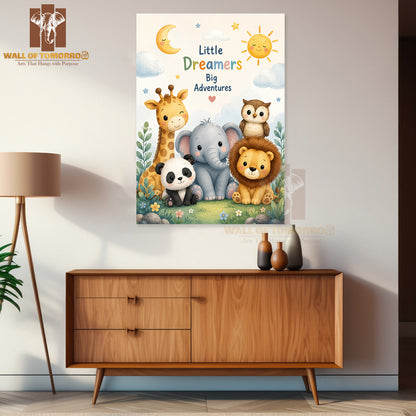 Little Dreamers Big Adventures Kids High Quality Unframed Poster Print & Waterproof Poster Print Wall Décor