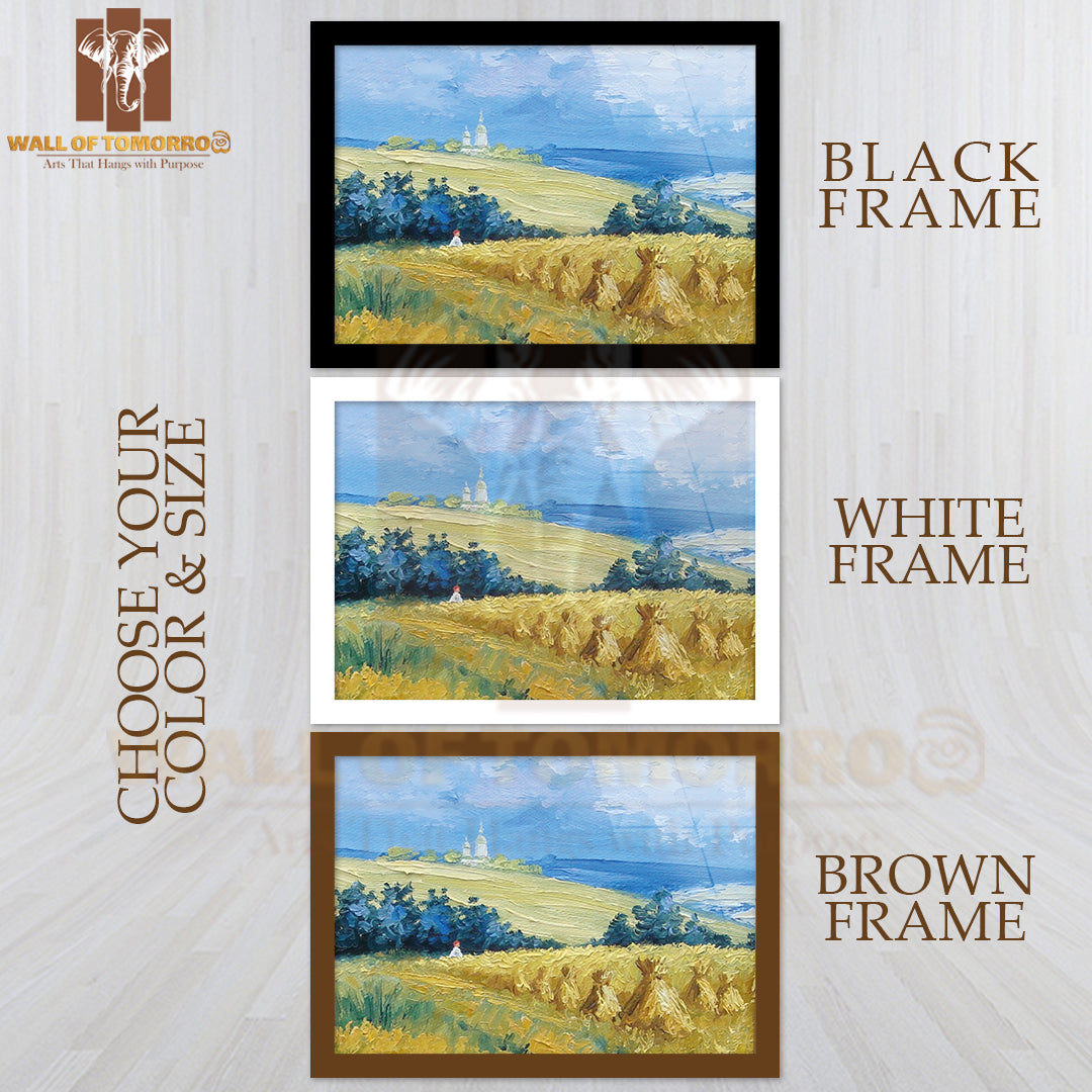 Flowers On the Meadow, Painting High Quality Unframed Poster Print & Waterproof Poster Print Wall Décor