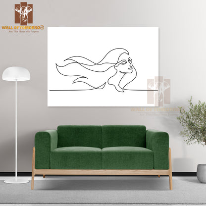 Abstract Portrait of Pretty Young Woman High Quality Unframed Poster Print & Waterproof Poster Print Wall Décor