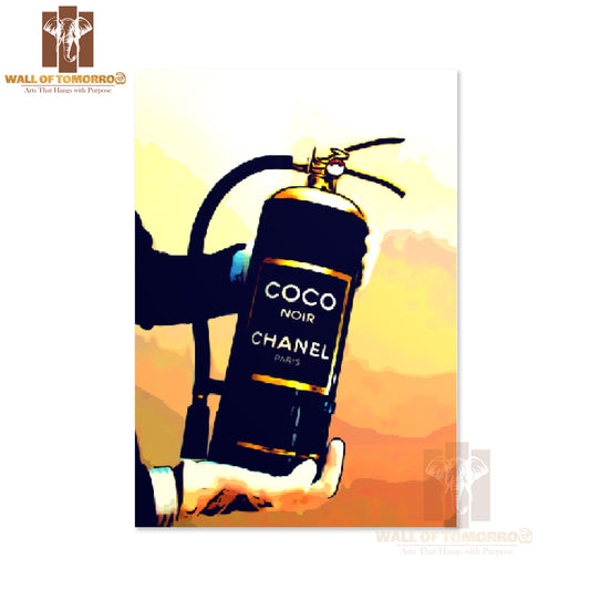 Man Holding a Famous Fashion Brand Gas Bottle High Quality Unframed Poster Print & Waterproof Poster Print Wall Décor