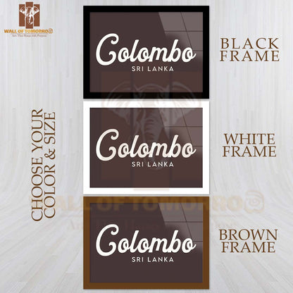 Colombo, Sri Lanka Travel High Quality Glass Frame Wall Décor