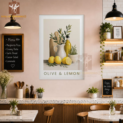 Olive & Lemon Kitchen & Restaurant High Quality Unframed Poster Print & Waterproof Poster Print Wall Décor in Sri Lanka