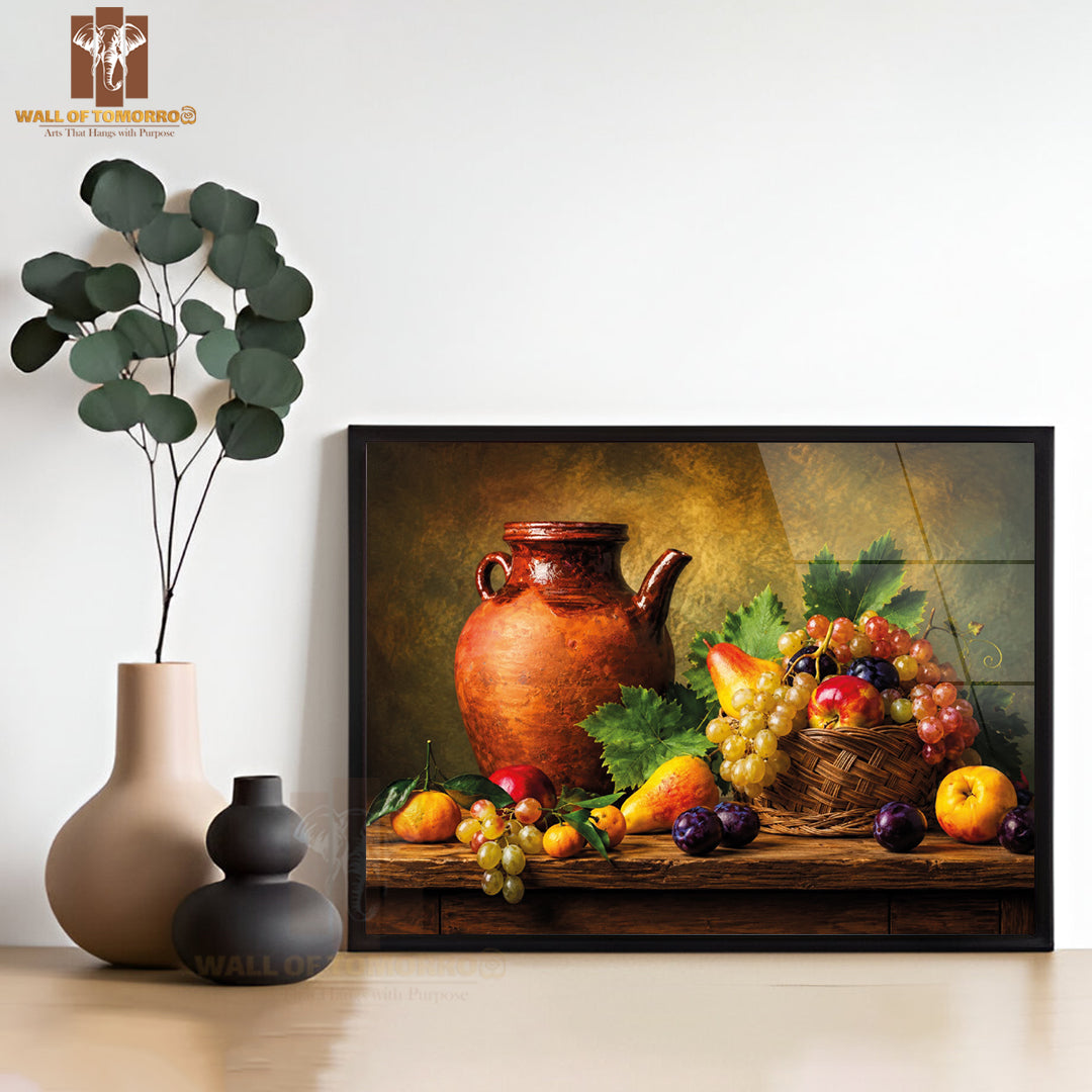 Fruits on Table Kitchen & Restaurant High Quality Glass Frame Wall Décors in Sri Lanka