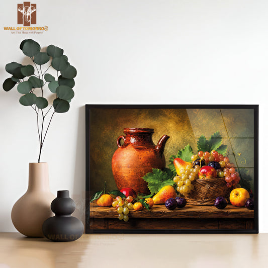 Fruits on Table Kitchen & Restaurant High Quality Glass Frame Wall Décors in Sri Lanka