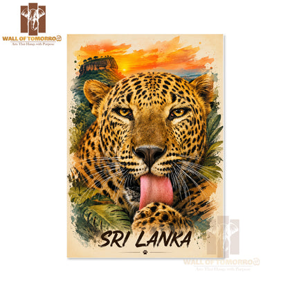 Leopard (Kotiya) Sri Lanka Travel Animals High Quality Unframed Poster Print & Laminated Poster Print Wall Décor