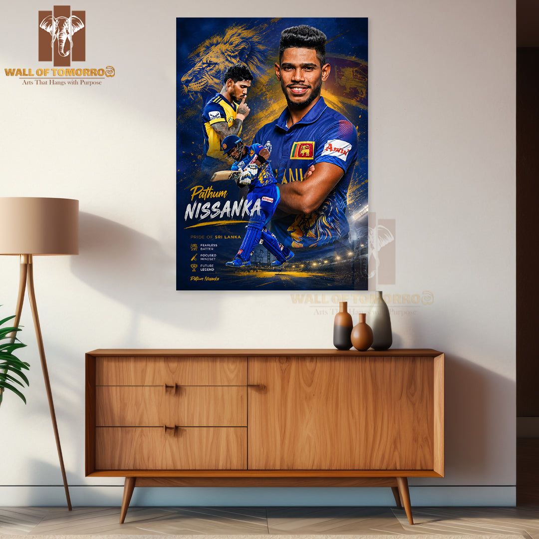 Future Legend for Sri Lanka Cricket Pathum Nissanka Sports High Quality Unframed Poster Print & Waterproof Poster Print Wall Décor