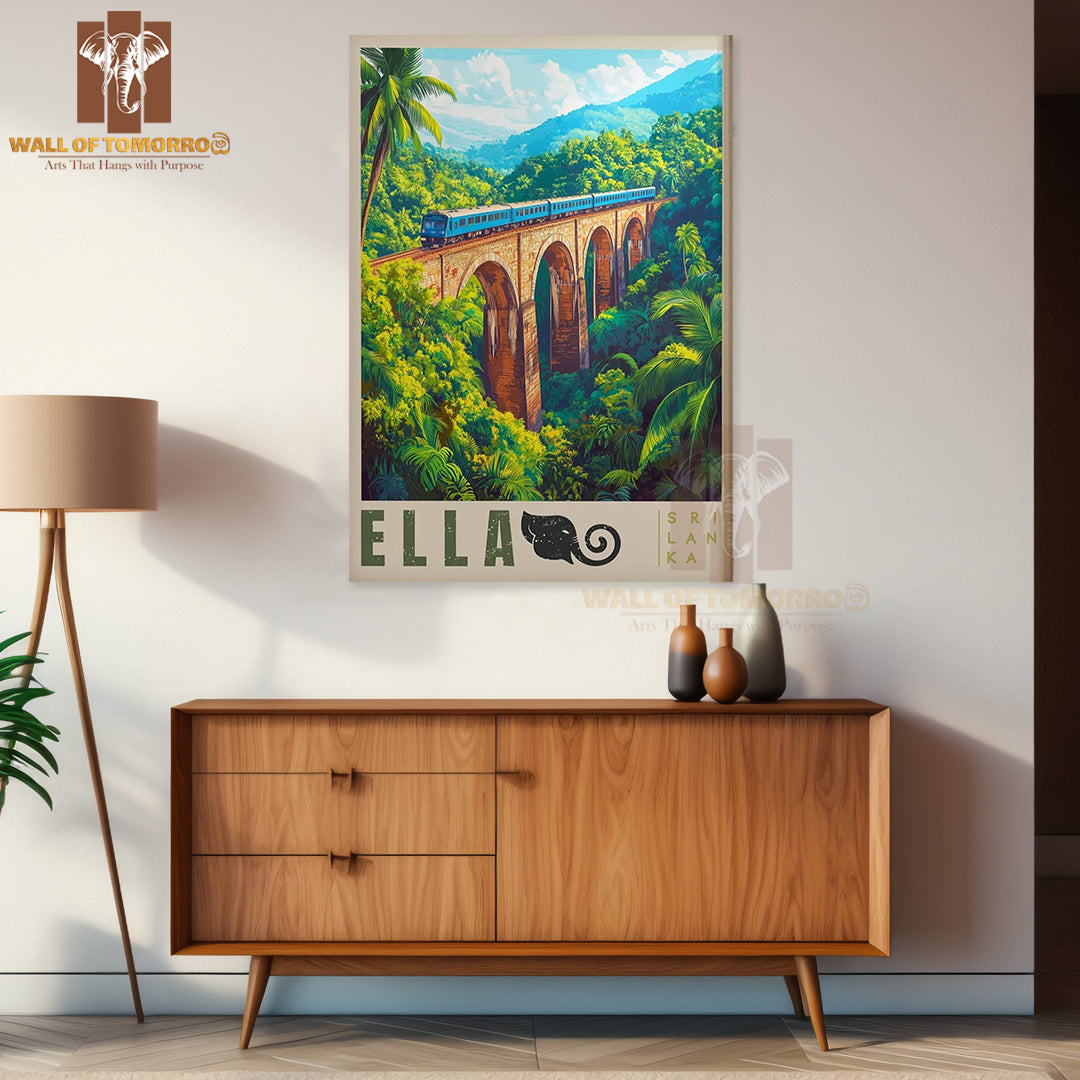 Nine Arches Bridge Travel, Ella, Sri Lanka High Quality Unframed Poster Print & Waterproof Poster Print Wall Décor