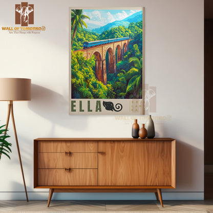 Nine Arches Bridge Travel, Ella, Sri Lanka High Quality Unframed Poster Print & Waterproof Poster Print Wall Décor