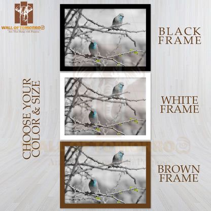 Blue Waxbill African Wild Bird High Quality Unframed Poster Print & Waterproof Poster Print Wall Décor