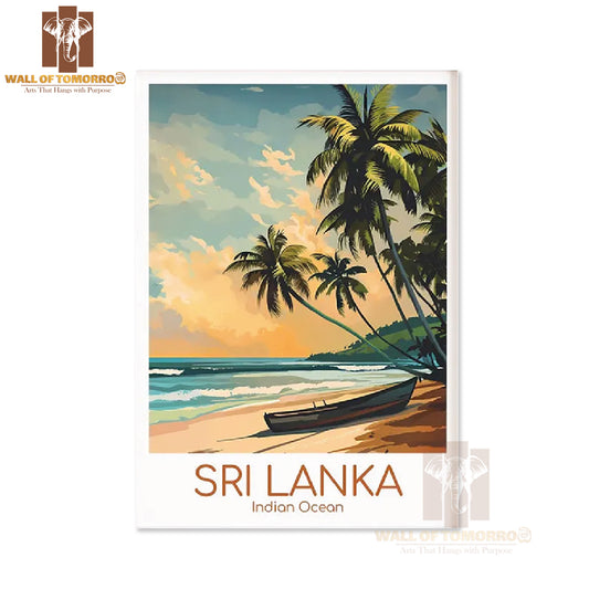Indian Ocean Vintage Sri Lanka Travel High Quality Unframed Poster Print & Waterproof Poster Print Wall Décor