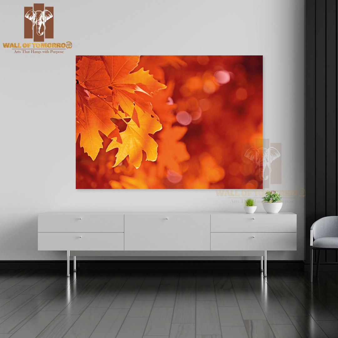 Autumn Leaves, Very Shallow Focus High Quality Unframed Poster Print & Waterproof Poster Print Wall Décor