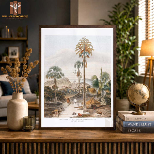River in Sri Lanka Vintage Travel High Quality Glass Frame Wall Décor