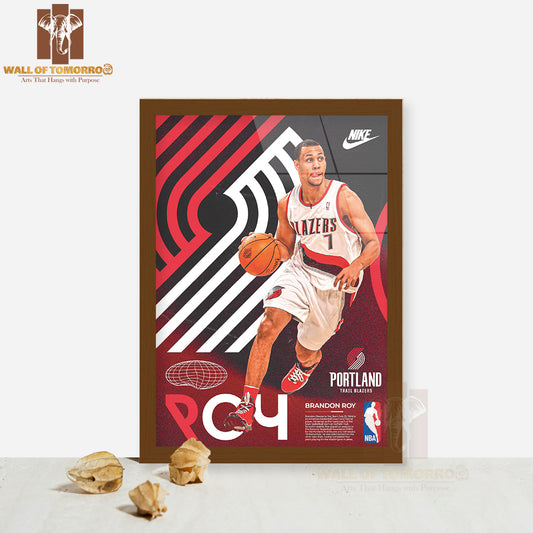 Famous Team, Basketball Player Sports High Quality Glass Frame Wall Décor