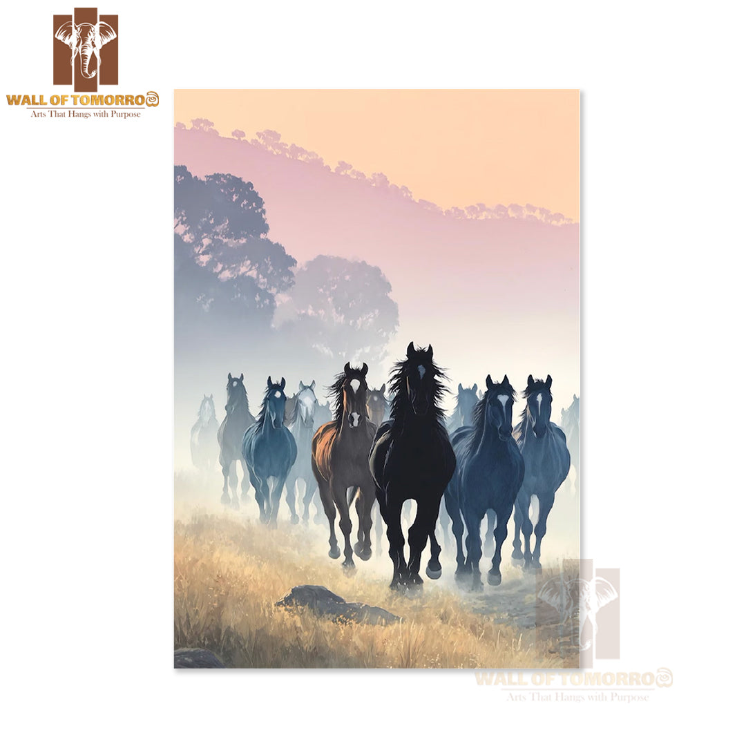 Running Horses Animals High Quality Unframed Poster Print & Laminated Poster Print Wall Décor in Sri Lanka