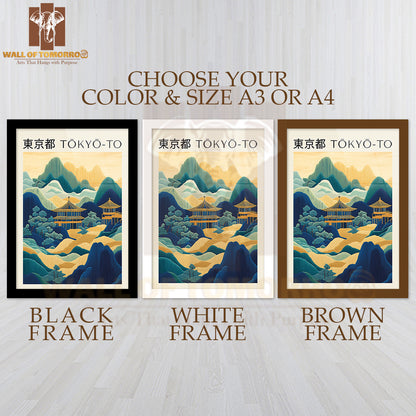 Tokyo-To Japandi Art High Quality Glass Frame Wall Décor
