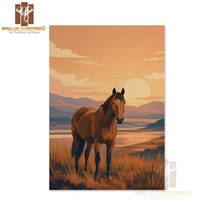 Horse with a Beautiful Background Animals High Quality Unframed Poster Print & Laminated Poster Print Wall Décor in Sri Lanka