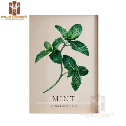 Mint Kitchen Botanicals Kitchen & Restaurant High Quality Unframed Poster Print & Waterproof Poster Print Wall Décor in Sri Lanka