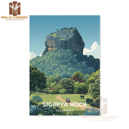 Sigiriya Rock Fortress Sri Lanka Travel High Quality Unframed Poster Print & Waterproof Poster Print Wall Décor