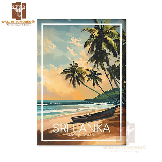 Indian Ocean Vintage Sri Lanka Travel High Quality Unframed Poster Print & Waterproof Poster Print Wall Décor
