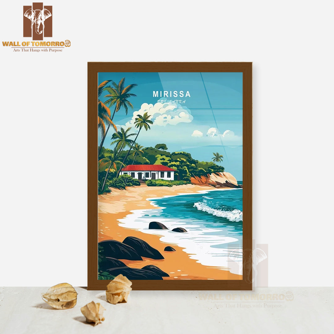 Mirissa Sri Lanka Travel High Quality Glass Frame Wall Décor