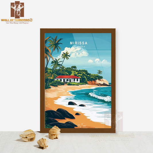 Mirissa Sri Lanka Travel High Quality Glass Frame Wall Décor