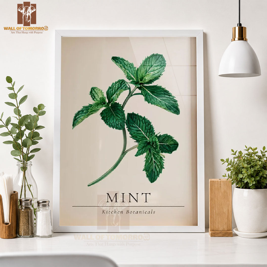 Mint Kitchen Botanicals Kitchen & Restaurant High Quality Glass Frame Wall Décors in Sri Lanka