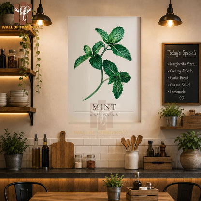 Mint Kitchen Botanicals Kitchen & Restaurant High Quality Unframed Poster Print & Waterproof Poster Print Wall Décor in Sri Lanka