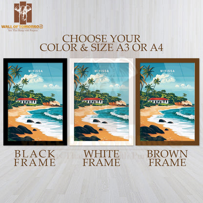 Mirissa Sri Lanka Travel High Quality Glass Frame Wall Décor