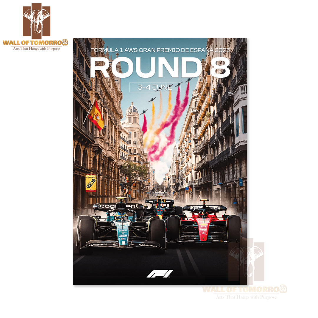 Action Shot from F1 2019 Round 8 Sports High Quality Unframed Poster Print & Waterproof Poster Print Wall Décor