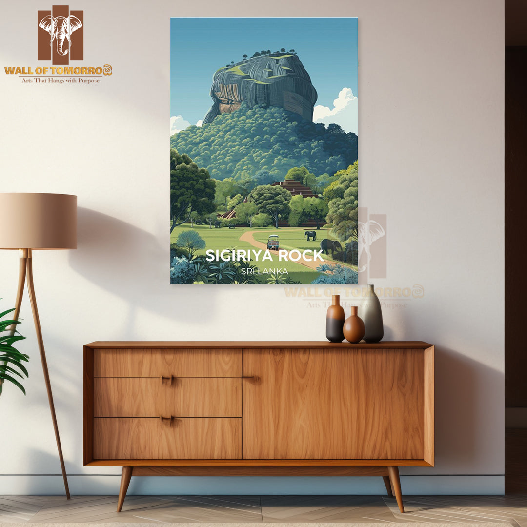 Sigiriya Rock Fortress Sri Lanka Travel High Quality Unframed Poster Print & Waterproof Poster Print Wall Décor