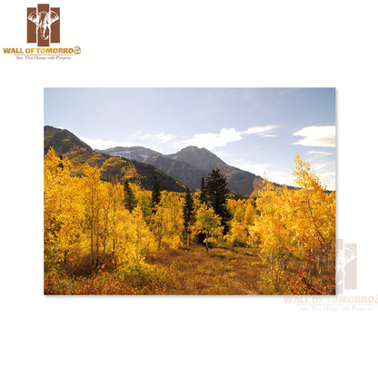 Yellow Fall Forest View High Quality Unframed Poster Print & Waterproof Poster Print Wall Décor