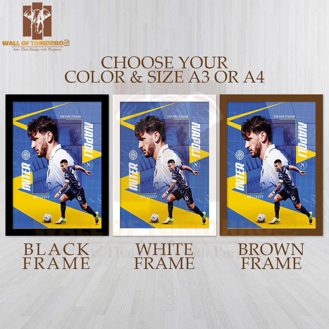 Football Clash Famous Basketball Team Players Sports High Quality Glass Frame Wall Décor