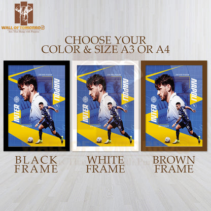Football Clash Famous Basketball Team Players Sports High Quality Glass Frame Wall Décor