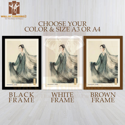 Hohoemu Josei Japandi Art High Quality Glass Frame Wall Décor