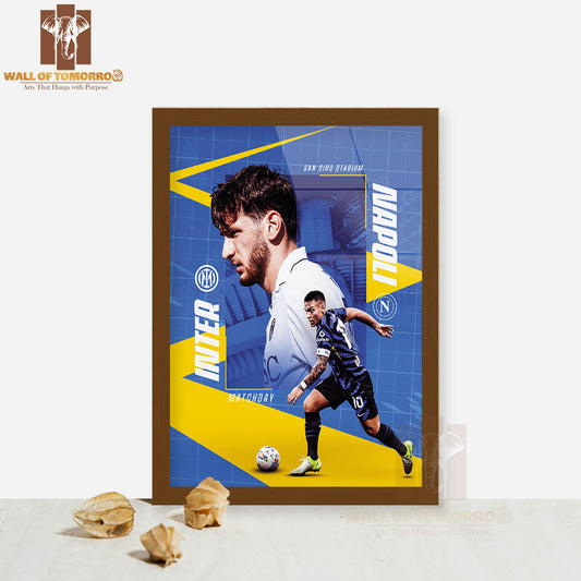 Football Clash Famous Basketball Team Players Sports High Quality Glass Frame Wall Décor