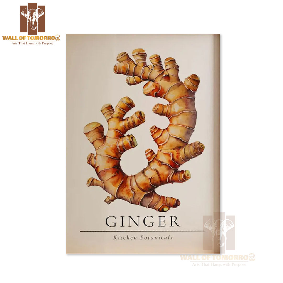 Ginger Kitchen Botanicals Kitchen & Restaurant High Quality Unframed Poster Print & Waterproof Poster Print Wall Décor in Sri Lanka