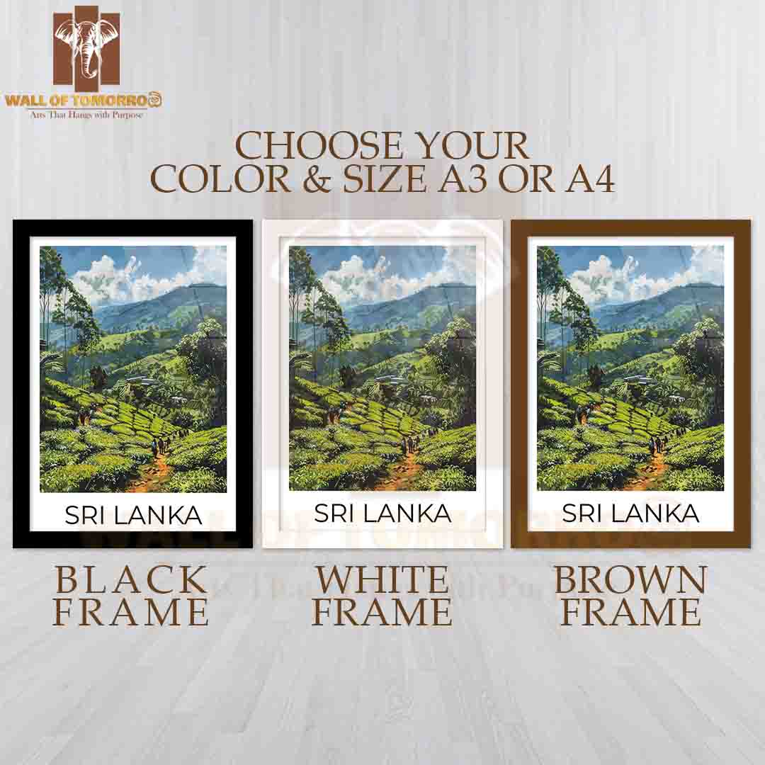 Nuwara Eliya Sri Lanka Travel High Quality Glass Frame Wall Décor