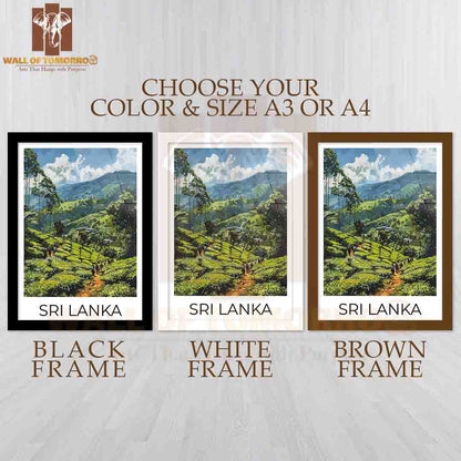 Nuwara Eliya Sri Lanka Travel High Quality Glass Frame Wall Décor