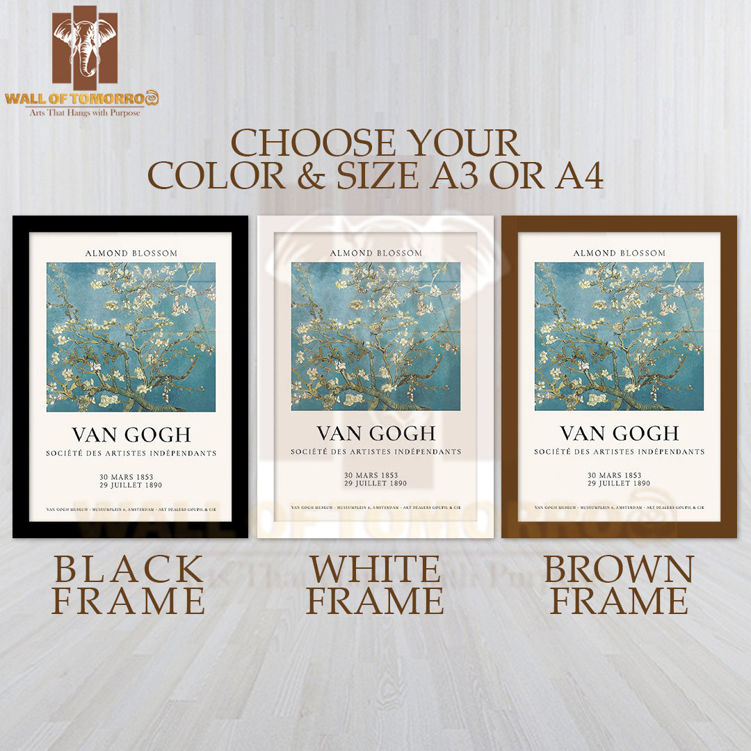 Van Gogh Almond Blossom High Quality Glass Frame Wall Décor