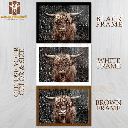The Eye of The Bull, Highland Cattle Cow High Quality Unframed Poster Print & Waterproof Poster Print Wall Décor