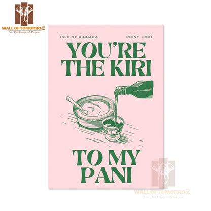 Kiri Pani Sri Lankan High Quality Unframed Poster Print & Waterproof Poster Print Wall Décor