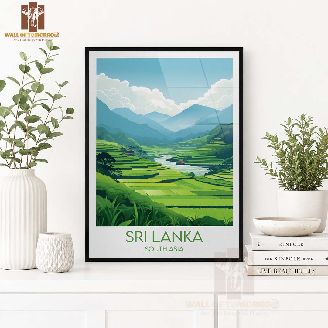 Sri Lanka Travel South Asia High Quality Glass Frame Wall Décor
