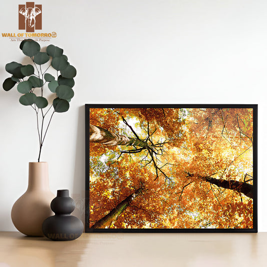 Autumn Leaves Natural Background High Quality Unframed Poster Print & Waterproof Poster Print Wall Décor